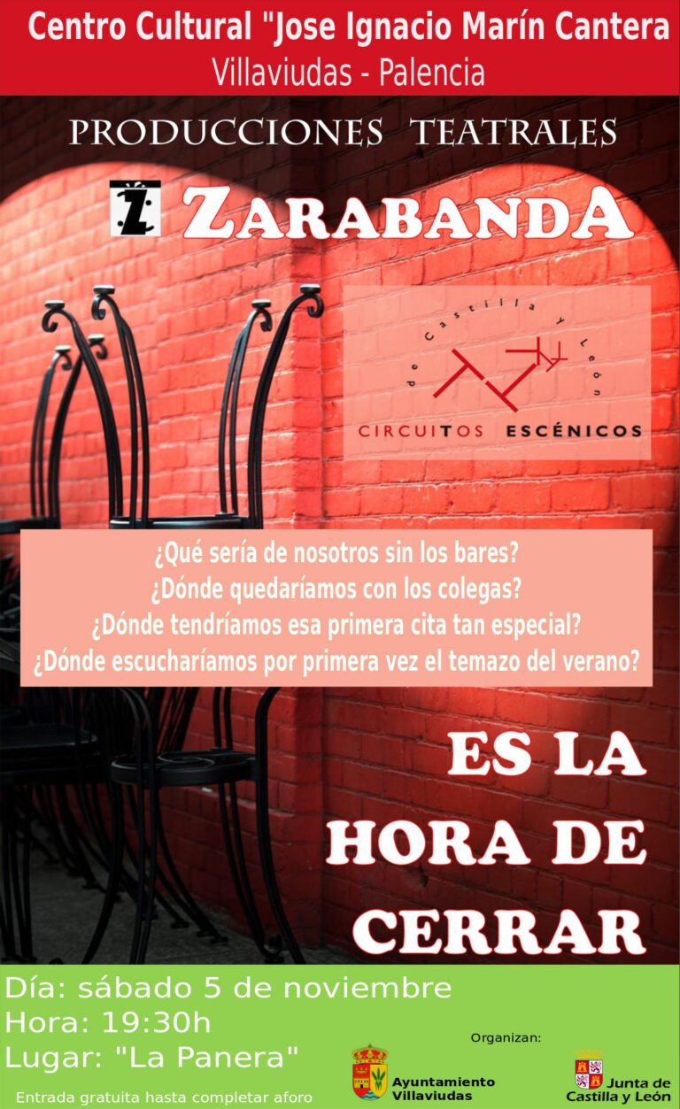 Es la hora de cerrar – Teatro