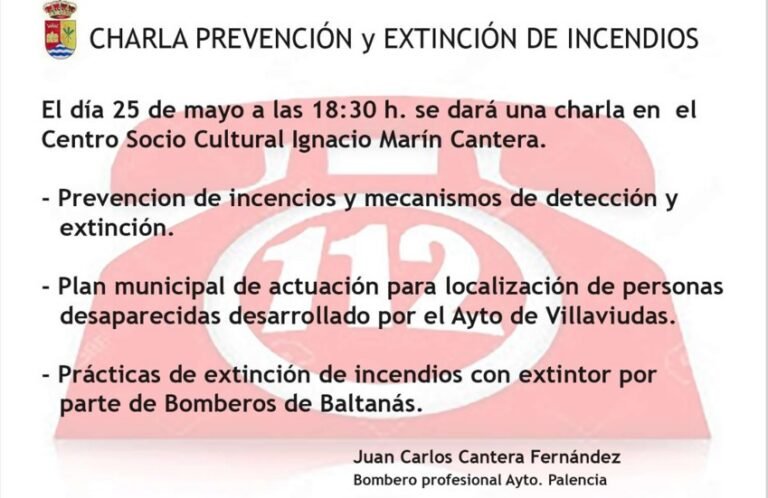 Charla prevención y extinción de incendios