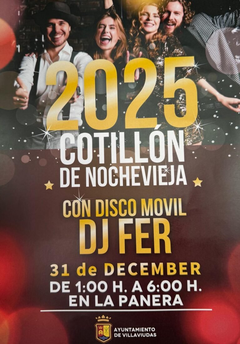 ¡Celebra la Nochevieja a lo grande en Villaviudas! Cotillón de Nochevieja en «La Panera»