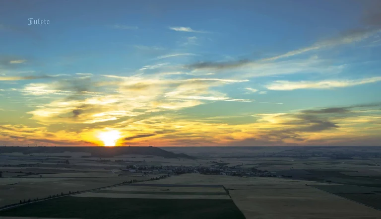 Puesta de sol sobre el Cerrato desde el paraje de San Cristóbal