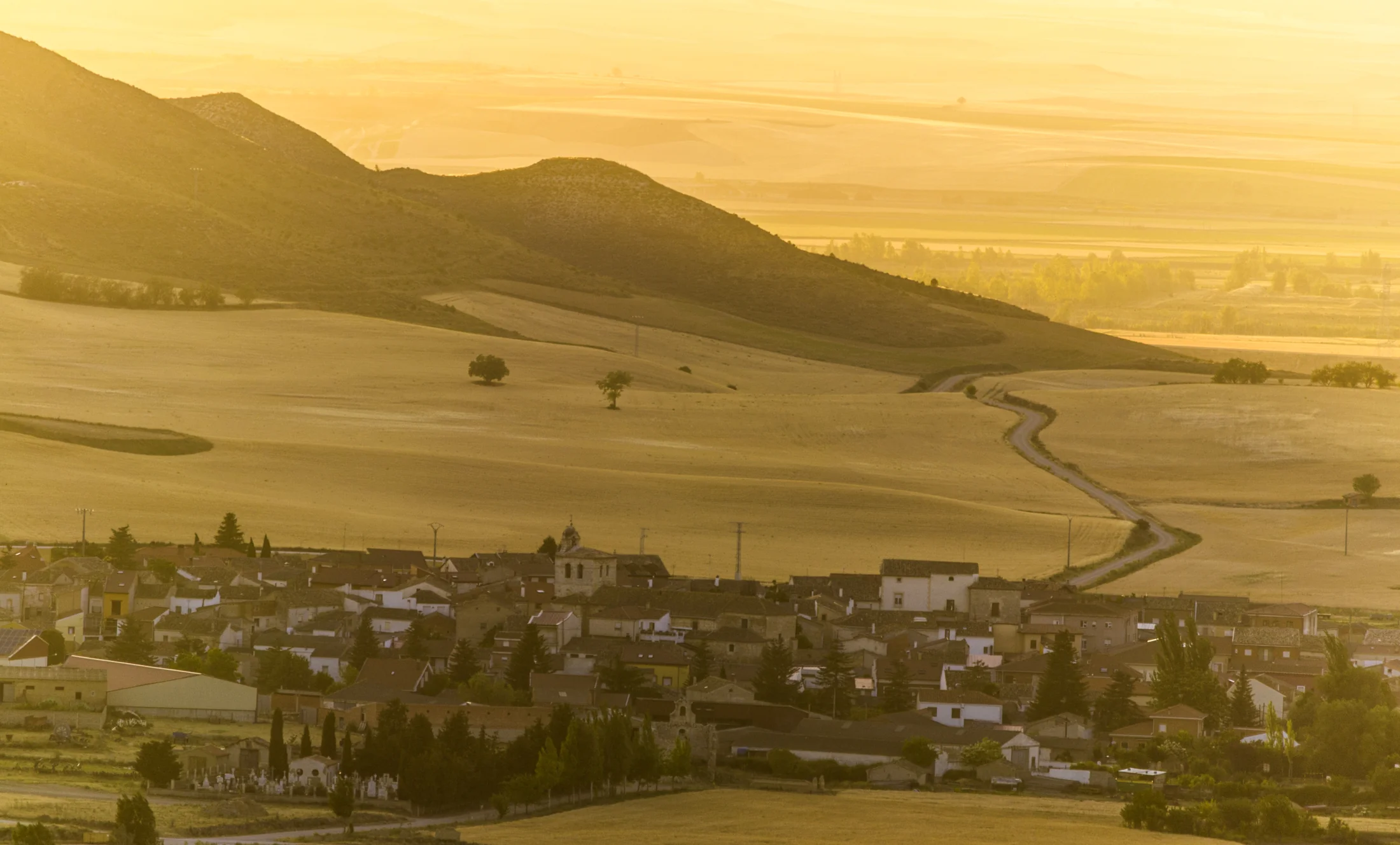 Vista de Villaviudas desde el paraje de San Cristóbal