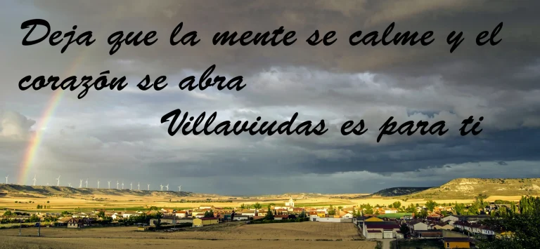 Arco iris sobre los campos verdes de la vega de Villaviudas