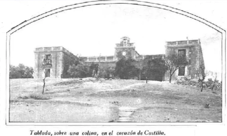Grabado de 1872: «Tablada, sobre una colina, en el corazón de Castilla»